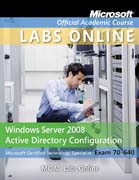 MOAC lab online stand-alone to accompany MOAC 70-640: Windows Server 2008 active directory configuration, package