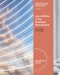 Law and ethics in the business environment