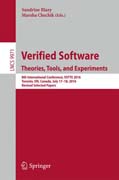 Verified Software. Theories, Tools, and Experiments