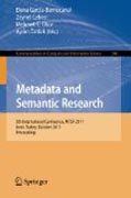 Metadata and semantic research: 5th International Conference, MTSR 2011, Izmir, Turkey, October 12-14, 2011. Proceedings